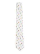 Topman Mens White Lolly Print Cotton Tie