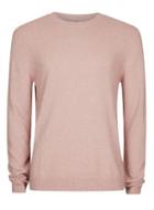 Topman Mens Pink Textured Boucle Slim Fit Jumper