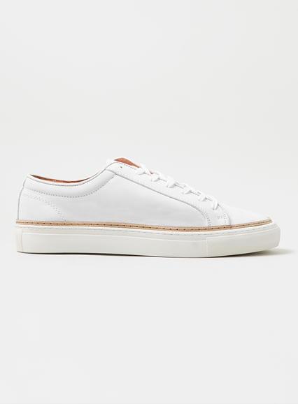 Topman Mens White Leather Sneakers