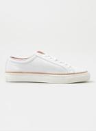 Topman Mens White Leather Sneakers