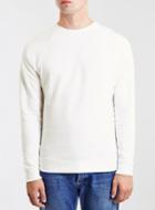 Topman Mens White Classic Fit Sweatshirt