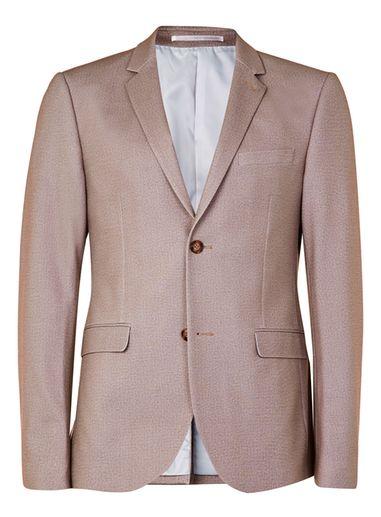 Topman Mens Dusty Pink Skinny Fit Jersey Blazer