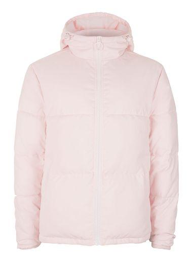 Topman Mens Ltd Pale Pink Puffer Jacket