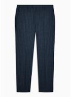 Topman Mens Navy Pinstripe Slim Fit Suit Trousers