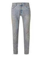 Topman Mens Purple Tinted Blue Ripped Stretch Skinny Jeans