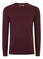 Topman Mens Red Burgundy And Black Twist Sweater