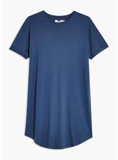 Topman Mens Blue Longline T-shirt