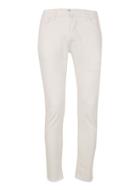 Topman Mens Ecru Off White Raw Edge Hem Chinos
