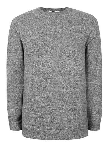 Topman Mens Grey Salt And Pepper Loungewear Sweatshirt