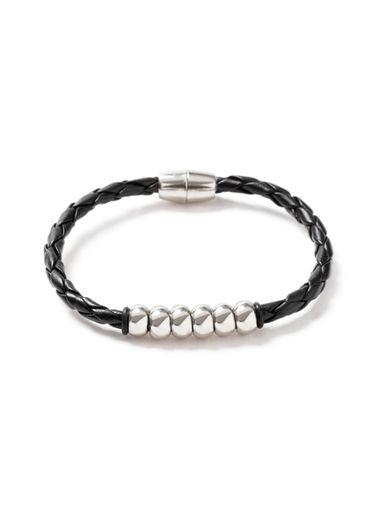 Topman Mens Black Silver Ball Bracelet*