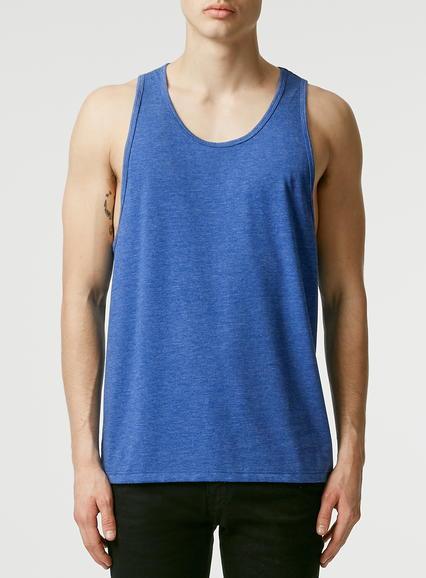 Topman Mens Blue Navy Classic Fit Tank Top