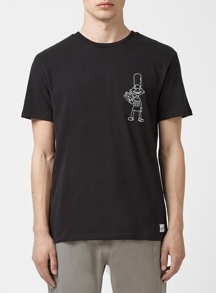 Topman Mens Nickelodeon Black Hey Arnold Gerald Print T-shirt