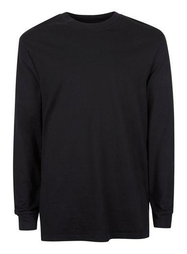 Topman Mens Black Oversized Long Sleeve T-shirt