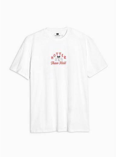 Topman Mens White Car Print T-shirt