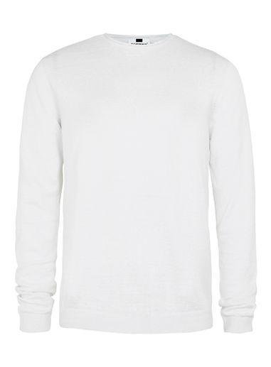Topman Mens Stone Slub Bagel Neck Sweater