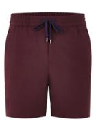 Topman Mens Purple Burgundy Satin Side Stripe Shorts