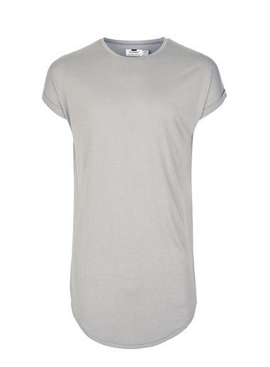 Topman Mens Grey Drop Shoulder Longline Tank Top