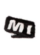 Topman Mens Aaa Black And White Miracle Print Faux Fur Scarf