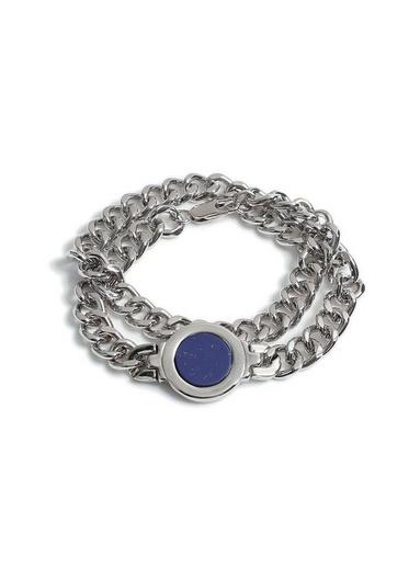 Topman Mens Black Silver Chain Bracelet*