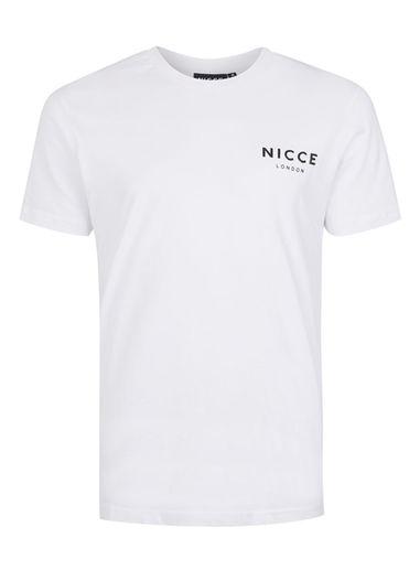 Topman Mens Black Nicce White Logo T-shirt