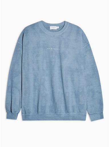 Topman Mens Blue Montreal Sweatshirt