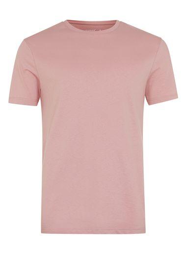 Topman Mens Pink Slim Fit Crew Neck T-shirt