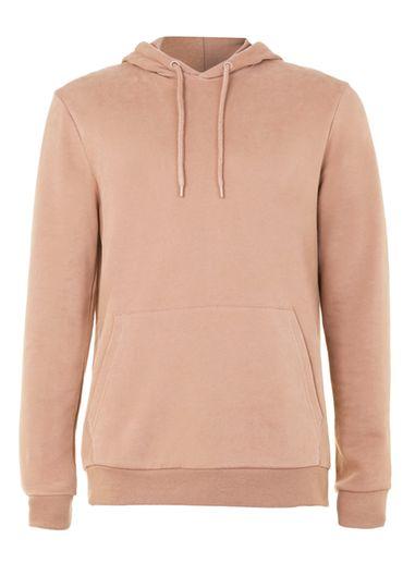 Topman Mens Brown Stucco Pink Classic Fit Hoodie