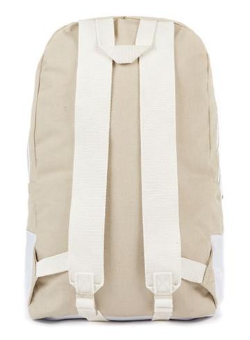 Topman Mens Stone And White Canvas Backpack