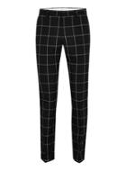 Topman Mens Selected Homme Black Grid Check Trousers