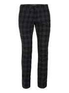 Topman Mens Black And White Check Skinny Chinos