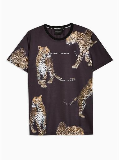 Criminal Damage Mens Criminal Damage Black Tiger T-shirt
