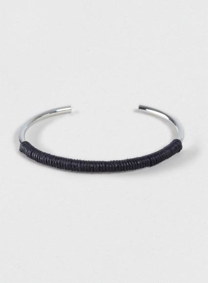 Topman Mens Black Wrap Cuff Bangle*