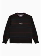Topman Mens Black 'circa' Stripe Sweatshirt