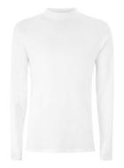 Topman Mens Selected Homme White Long Sleeve High Neck Top