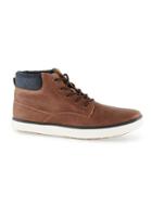 Topman Mens Brown Tan Faux Leather Short Cuff Boots