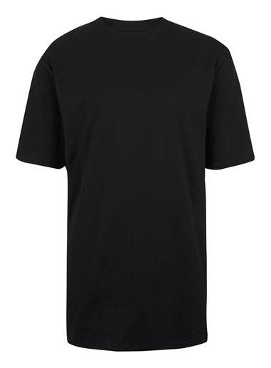 Topman Mens Black '90s Style Oversized T-shirt