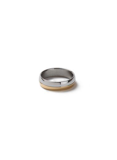 Topman Mens Gold Two Tone Split Band Ring*