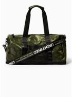 Topman Mens Green Camouflage Text Webbing Gym Bag