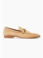 Topman Mens Brown Tan Suede Arnold Loafers