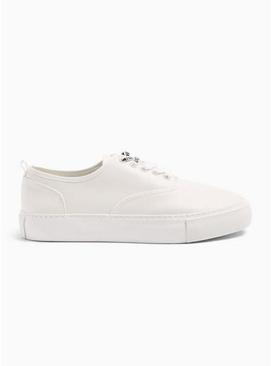 Topman Mens White Pu 'steep' Oxford Sneakers