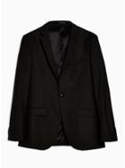 Topman Mens Black Super Skinny Fit Single Breasted Blazer With Notch Lapel