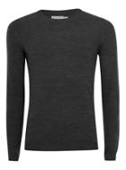 Topman Mens Grey Charcoal Muscle Fit Merino Sweater