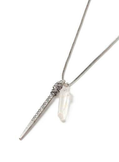 Topman Mens Antique Silver Look Shard Cluster Pendant Necklace*