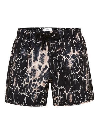 Topman Mens Black Marble Swim Shorts