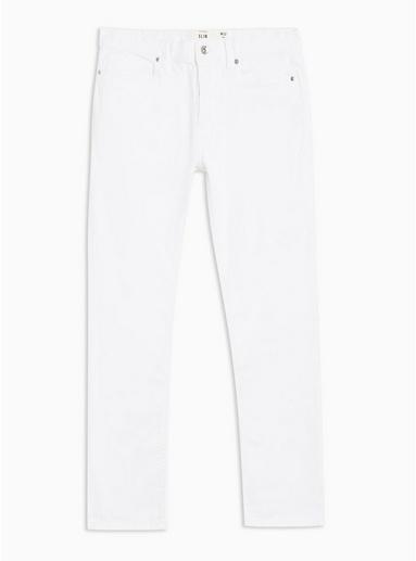 Topman Mens White Slim Jeans