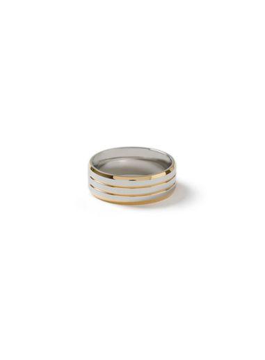 Topman Mens Silver Ridged Ring*
