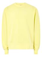 Topman Mens Washed Yellow Sweatshirt