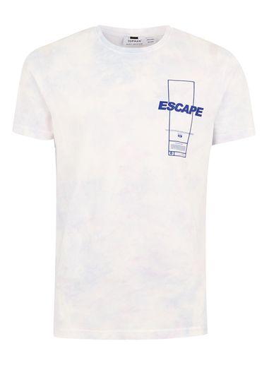 Topman Mens Multi White 'escape' T-shirt