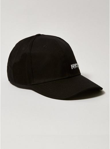 Topman Mens Nicce Black 'air' Side Logo Cap