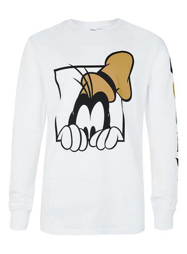 Topman Mens White Goofy Print Long Sleeve T-shirt
